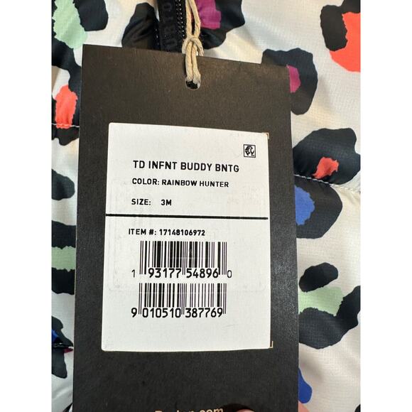 NEW Burton Infant Buddy Bunting 3 month Snowsuit Rainbow Hunter One Piece D39 - Picture 3 of 4